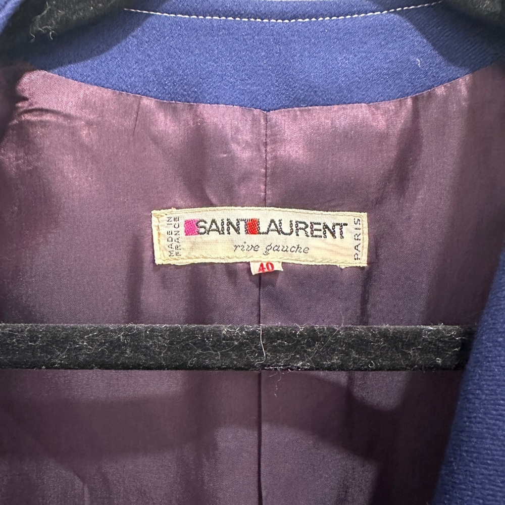 Saint Laurent vintage Elegant Blue Women's Blazer size 40 (small) - Picture 9 of 15